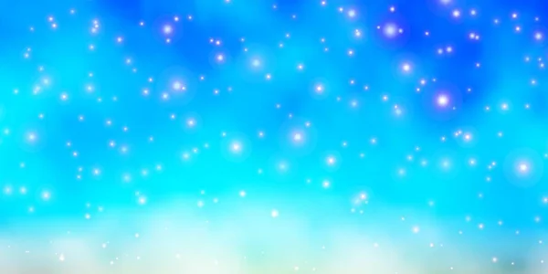 Bleu Clair Fond Vectoriel Jaune Avec Des Étoiles Colorées Illustration — Image vectorielle