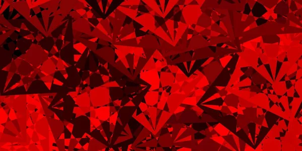 Luz Pano Fundo Vetor Vermelho Com Triângulos Linhas Ilustração Abstrata —  Vetores de Stock