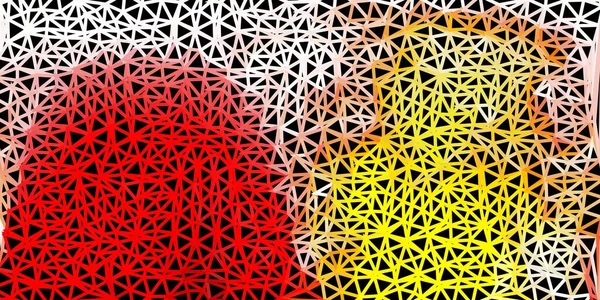 Motif Mosaïque Triangle Vectoriel Rouge Clair Jaune Illustration Verre Cassé — Image vectorielle