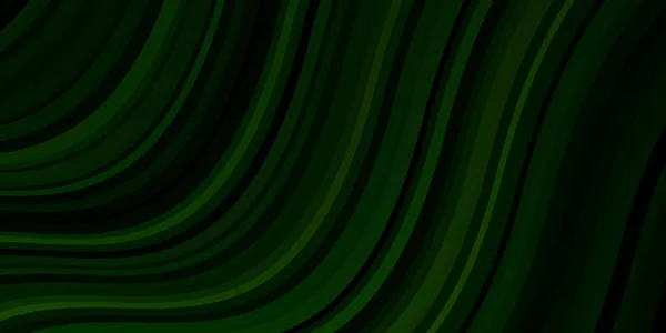 Шаблон Светло Зеленого Вектора Кривыми Красочная Иллюстрация Круговом Стиле Линиями — стоковый вектор