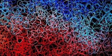 Lacivert, kırmızı vektör arkaplan ve rastgele şekiller. Gradyan rastgele formlarla modern soyut illüstrasyon. Web siteniz için basit illüstrasyon.