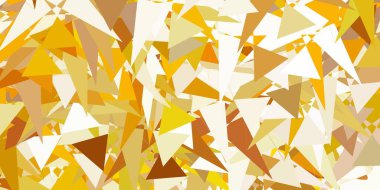 Açık yeşil, üçgen formlu sarı vektör düzeni. Renkli soyut üçgenli web materyali çizimi. İniş sayfaları.