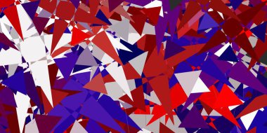 Açık Pembe, çokgen formlu sarı vektör arkaplan. Üçgen şekilli, şekilli muhteşem soyut çizimler. İniş sayfaları.