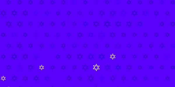 Fondo Vectorial Púrpura Oscuro Con Símbolos Virus Ilustración Abstracta Colorida — Vector de stock