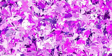 Açık pembe vektör arkaplanı, üçgenler, çizgiler. Modern tarzda üçgen şekilli akıllı soyut çizimler. Insperarion için tasarımı başlat.