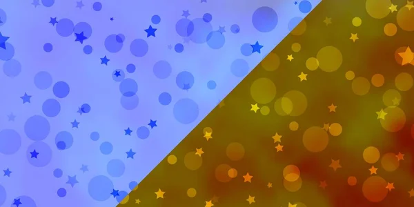 Векторный Фон Кругами Звездами Абстрактная Иллюстрация Красочными Пятнами Звездами Шаблон — стоковый вектор