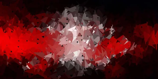Fondo Mosaico Triángulo Vector Rojo Oscuro Ilustración Degradado Estilo Poligonal — Archivo Imágenes Vectoriales