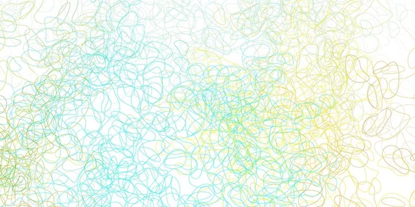 Luz Azul Fundo Vetor Amarelo Com Formas Caóticas Ilustração Abstrata — Vetor de Stock