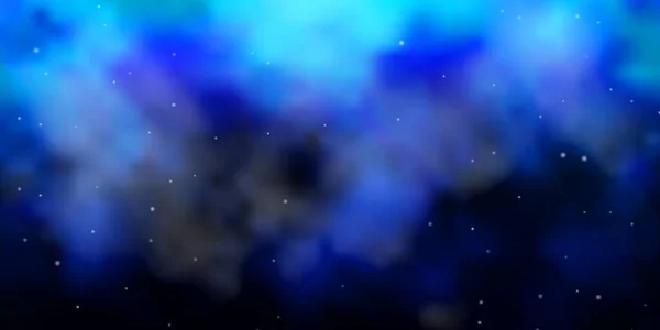 Patrón Vectorial Azul Oscuro Con Estrellas Abstractas — Vector de stock