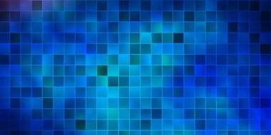 Koyu mavi vektör dokusu dikdörtgen biçiminde. Gradyan dikdörtgenleri ve kareleri olan renkli çizimler. Reklamlar ve reklamlar için desen.