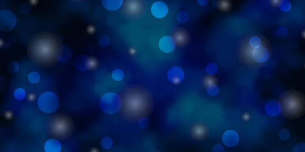 Luz Azul Vector Fondo Con Círculos Estrellas — Archivo Imágenes Vectoriales