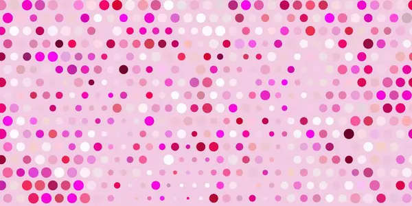 泡のある明るいピンクのベクトル背景 自然のスタイルでグラデーションドットとカラフルなイラスト ウェブサイトのパターン — ストックベクタ