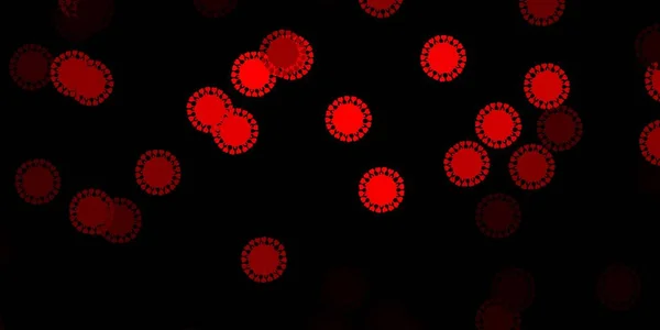 Plantilla Vector Rojo Oscuro Con Signos Gripe Coloridos Símbolos Enfermedades — Archivo Imágenes Vectoriales