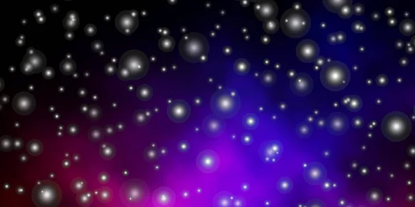 Dunkelblaue Rote Vektoranordnung Mit Hellen Sternen — Stockvektor