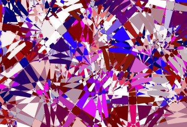 Koyu pembe, rastgele üçgenli kırmızı vektör dokusu. Renkli soyut üçgenli web materyali çizimi. Terfi modelleri.