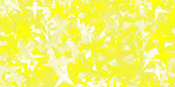 Světle Žluté Vektorové Pozadí Polygonálními Tvary Nádherná Abstraktní Ilustrace Trojúhelníkovými — Stockový vektor