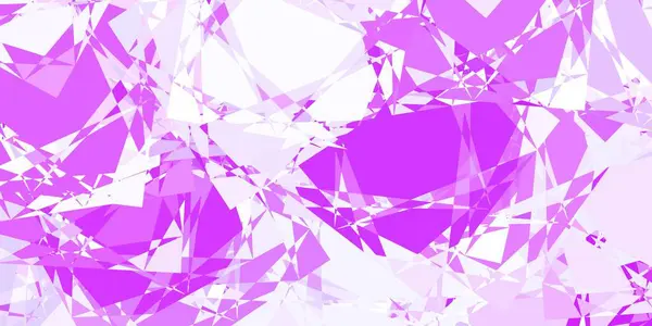 ランダムな三角形で明るい紫色のベクトルテクスチャ 抽象的なスタイルでカラフルなグラデーションを持つ三角形の形 Cm用テンプレート — ストックベクタ
