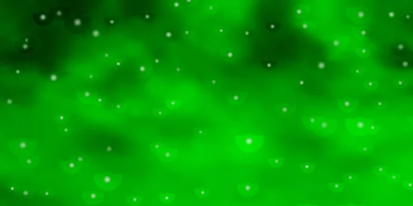 Світло Зелений Векторний Фон Маленькими Великими Зірками — стоковий вектор