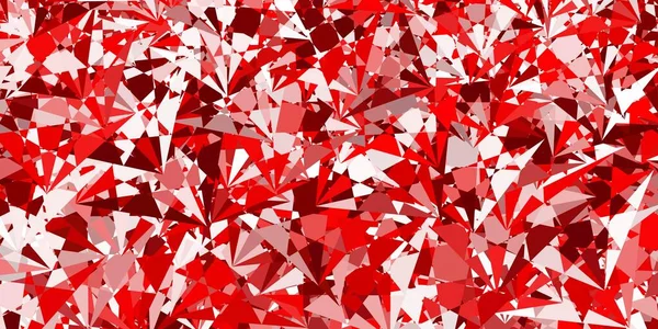 Luz Fondo Vector Rojo Con Triángulos Líneas Diseño Simple Estilo — Vector de stock