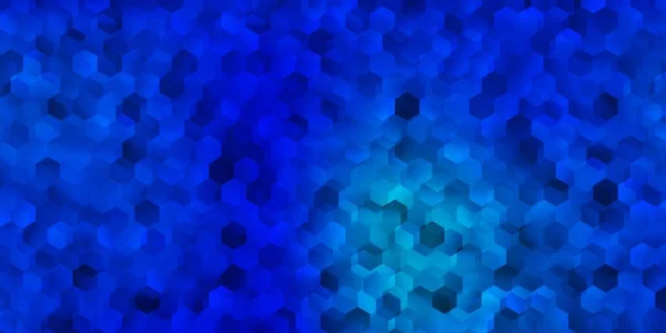 Светло Синий Векторный Шаблон Шестиугольном Стиле Креативный Размытый Фон Цветными — стоковый вектор
