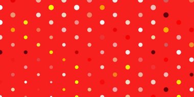 Açık kırmızı, noktalı sarı vektör arkaplan. Doğa tarzında renkli noktaları olan soyut illüstrasyon. Posterler, afişler için tasarım.