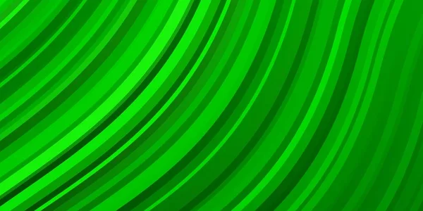 Patrón Vectorial Verde Claro Con Líneas Curvas — Vector de stock