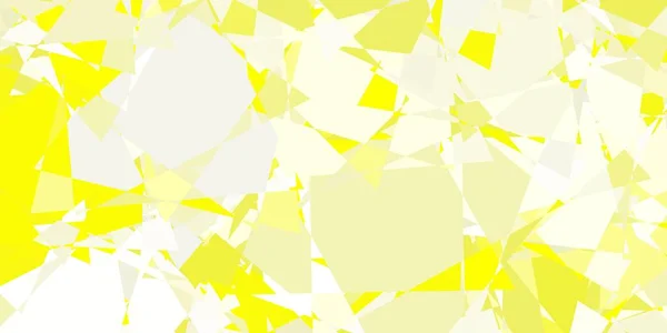 Textura Vectorial Amarillo Claro Con Triángulos Aleatorios Ilustración Con Formas — Vector de stock