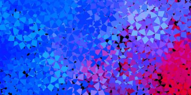 Koyu mavi, üçgen şekilli sarı vektör şablonu. Soyut renkli üçgen şekilli illüstrasyon. Reklamlarınıza basit bir ekleme..