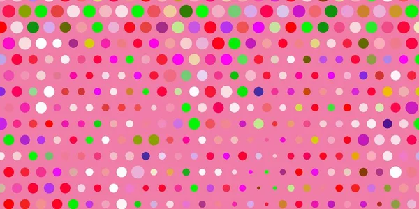 薄いピンク 泡と緑のベクトルの背景 カラフルなドロップで抽象的なイラストを光る ポスター バナーのデザイン — ストックベクタ