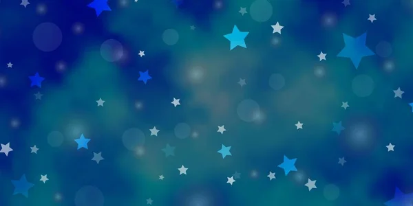 Patrón Vectorial Luz Azul Con Círculos Estrellas — Archivo Imágenes Vectoriales