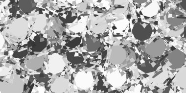 Açık gri arka planda üçgenler ve çizgiler var. Soyut renkli üçgen şekilli illüstrasyon. İniş sayfaları.