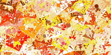 Açık kırmızı, çokgen şekilli sarı vektör deseni. Soyut renkli üçgen şekilli illüstrasyon. Insperarion için tasarımı başlat.