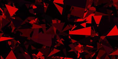 Koyu turuncu vektör düzeni ve üçgen formları. Üçgen şekilli, şekilli muhteşem soyut çizimler. Duvar kağıtları için desen.