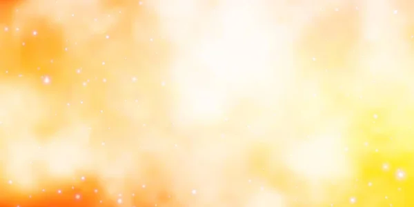 Світло Оранжева Векторна Текстура Красивими Зірками Декоративна Ілюстрація Зірками Абстрактному — стоковий вектор