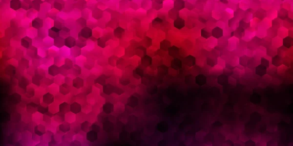 Donkerroze Vectorlay Out Met Vormen Van Zeshoeken Abstracte Kleurrijke Gradiënt — Stockvector