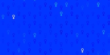 İş kadını işaretli hafif BLUE vektör şablonu. Kadın gücünün resmedildiği soyut bir çizim. Web siteniz için basit tasarım.