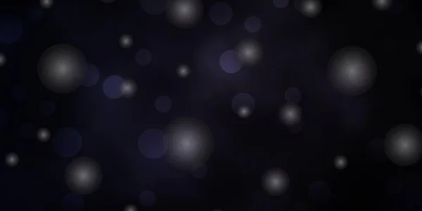 Fond Vectoriel Gris Foncé Avec Cercles Étoiles — Image vectorielle