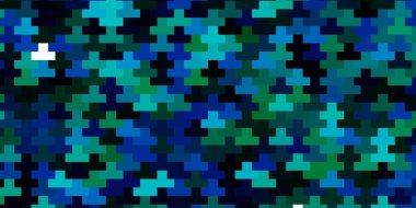 Koyu mavi, dikdörtgen içinde yeşil vektör şablonu.