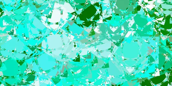 Светло Зеленый Векторный Обратный Ход Треугольниками Линиями Великолепная Абстрактная Иллюстрация — стоковый вектор