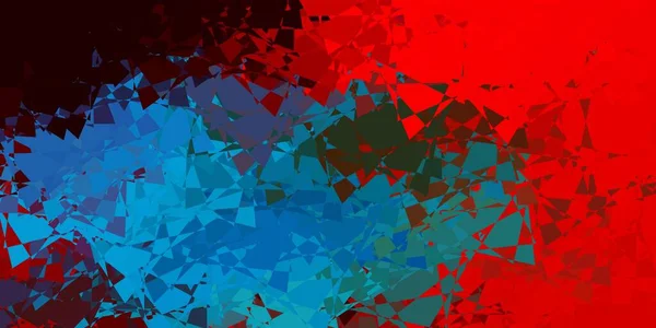 Ανοιχτό Μπλε Κόκκινο Διανυσματικό Μοτίβο Πολυγωνικά Σχήματα Εικονογράφηση Αφηρημένα Πολύχρωμα — Διανυσματικό Αρχείο