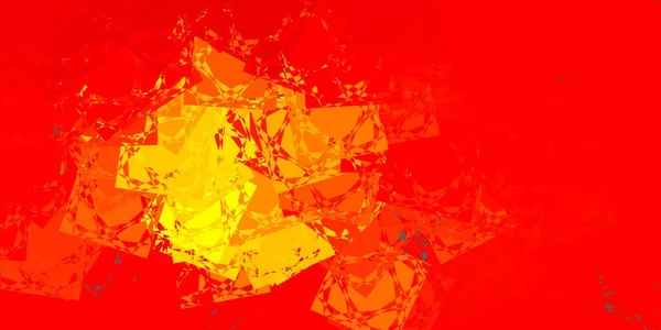 Світло Червоний Жовтий Векторний Візерунок Багатокутними Формами Видатна Абстрактна Ілюстрація — стоковий вектор