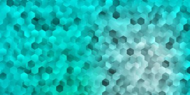 Renkli altıgenli açık yeşil vektör dokusu. Renkli basit altıgenli yaratıcı bulanık arkaplan. İniş sayfaları için tasarım.