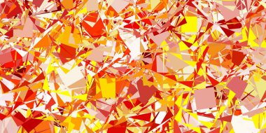 Çokgen formlu açık turuncu vektör arkaplanı. Soyut renkli üçgen şekilli illüstrasyon. İniş sayfaları.