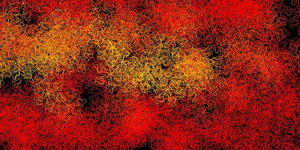 Koyu turuncu çizgili vektör düzeni. Renkli çizimler, kıvrımlardan oluşur. Broşürler, broşürler için desen.