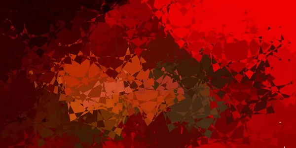 Açık Yeşil Çokgen Şekilli Kırmızı Vektör Deseni Renkli Üçgenler Aralığıyla — Stok Vektör