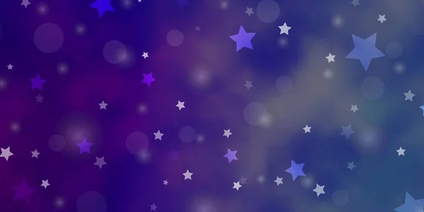Bleu Clair Fond Vectoriel Rouge Avec Cercles Étoiles — Image vectorielle