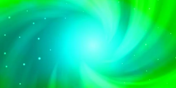 Светло Зелёный Вектор Яркими Звёздами — стоковый вектор