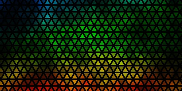 三角形の暗い多色ベクトルテンプレート カラフルな三角形のモダンな抽象的なイラスト ランディングページのテンプレート — ストックベクタ