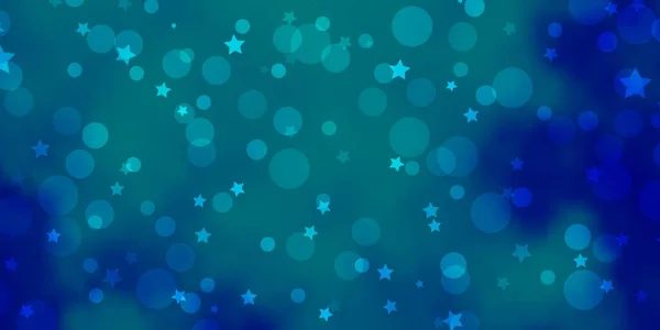 Textura Vectorial Azul Claro Con Círculos Estrellas — Vector de stock