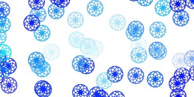 Açık pembe, daire şekilli mavi vektör düzeni. Renkli damlaları olan soyut parlak bir illüstrasyon. İş ilanları için şablon.